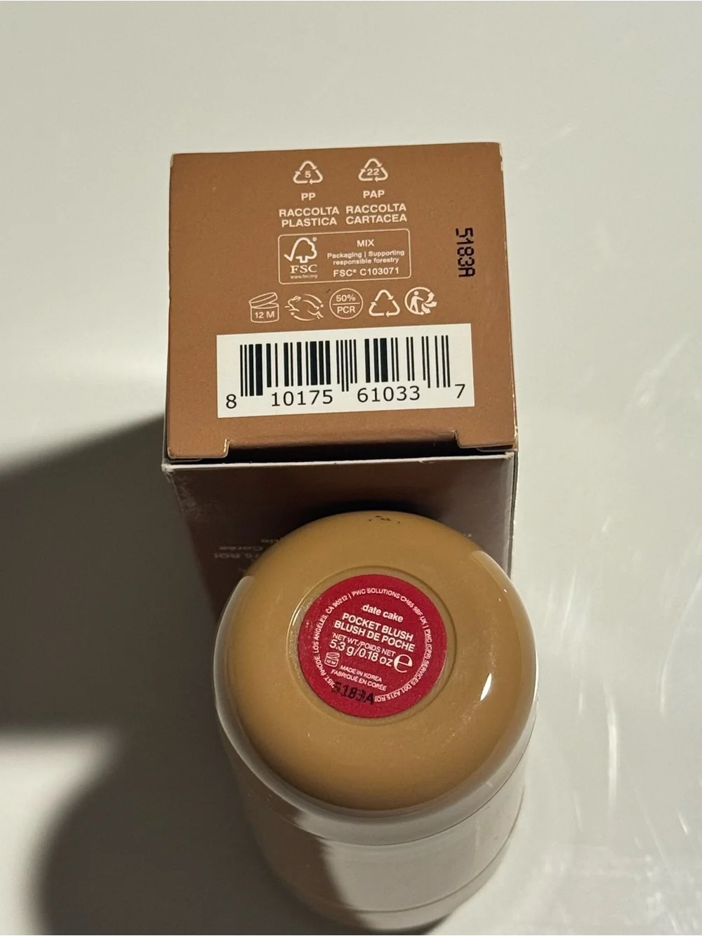 Rhode Pocket Blush Date Cake